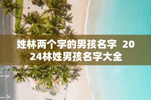 姓林两个字的男孩名字 2025林姓男孩名字大全