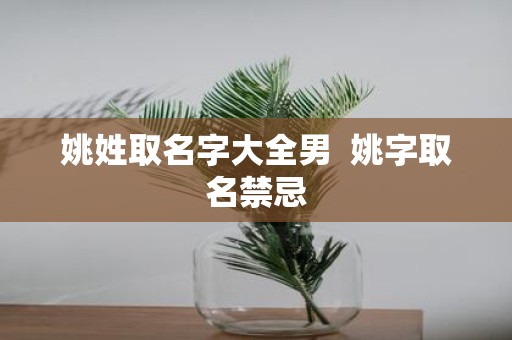 姚姓取名字大全男 姚字取名禁忌