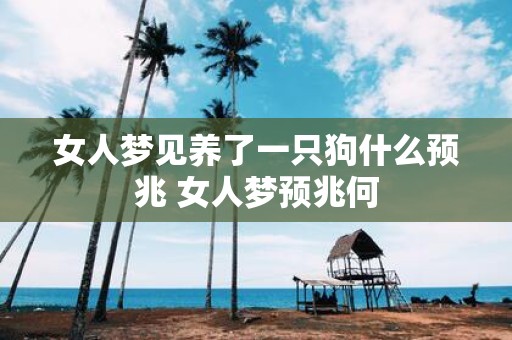 女人梦见养了一只狗什么预兆 女人梦预兆何