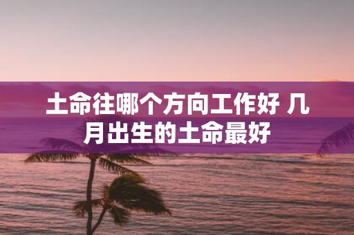 土命往哪个方向工作好 几月出生的土命最好