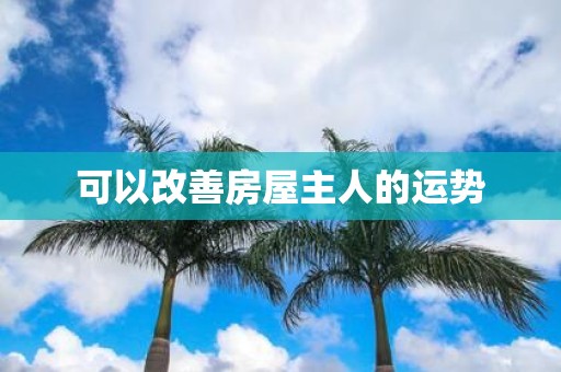 可以改善房屋主人的运势