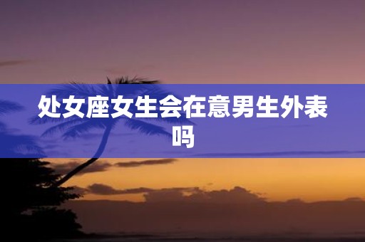 处女座女生会在意男生外表吗