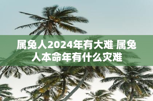 属兔人2025年有大难 属兔人本命年有什么灾难