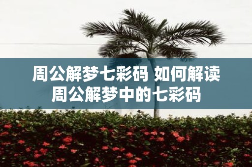 周公解梦七彩码 如何解读周公解梦中的七彩码