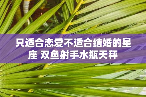 只适合恋爱不适合结婚的星座 双鱼射手水瓶天秤