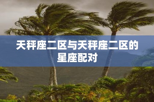 天秤座二区与天秤座二区的星座配对