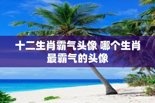 十二生肖霸气头像 哪个生肖最霸气的头像