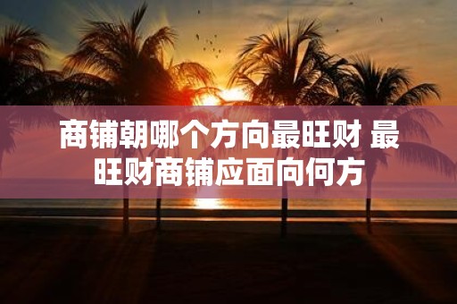 商铺朝哪个方向最旺财 最旺财商铺应面向何方