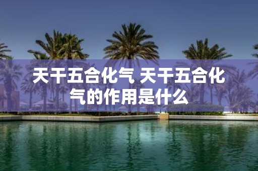 天干五合化气 天干五合化气的作用是什么