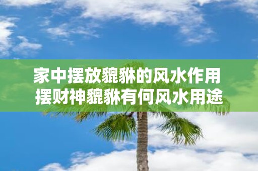 家中摆放貔貅的风水作用 摆财神貔貅有何风水用途