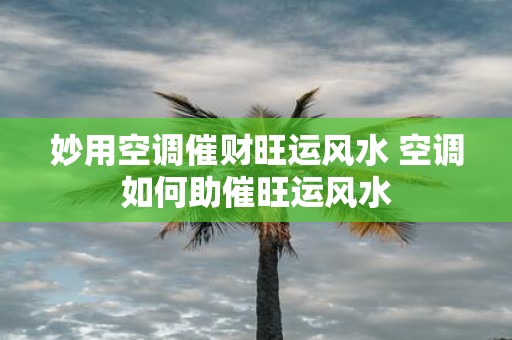 妙用空调催财旺运风水 空调如何助催旺运风水