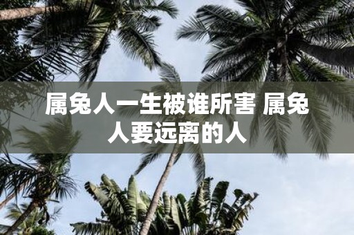 属兔人一生被谁所害 属兔人要远离的人