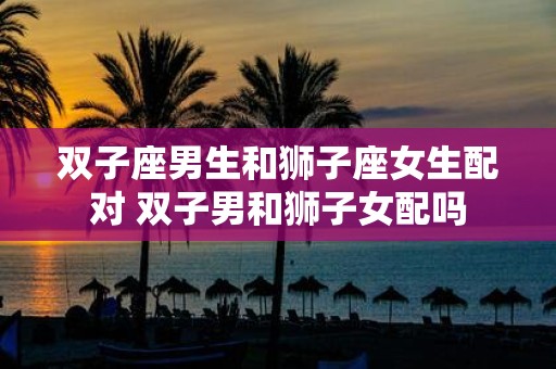 双子座男生和狮子座女生配对 双子男和狮子女配吗