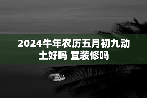 2025牛年农历五月初九动土好吗 宜装修吗