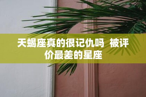 天蝎座真的很记仇吗 被评价最差的星座