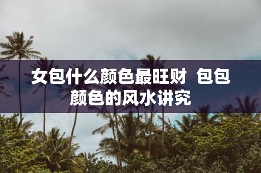 女包什么颜色最旺财 包包颜色的风水讲究