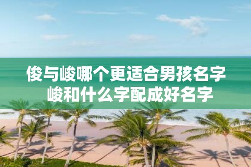 俊与峻哪个更适合男孩名字 峻和什么字配成好名字