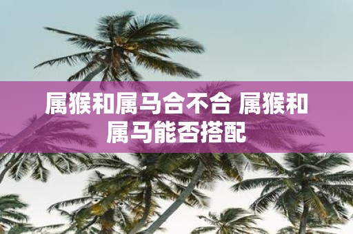 属猴和属马合不合 属猴和属马能否搭配