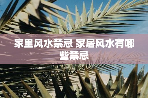 家里风水禁忌 家居风水有哪些禁忌