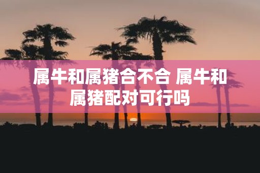 属牛和属猪合不合 属牛和属猪配对可行吗