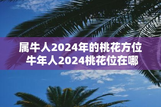 属牛人2025年的桃花方位 牛年人2025桃花位在哪