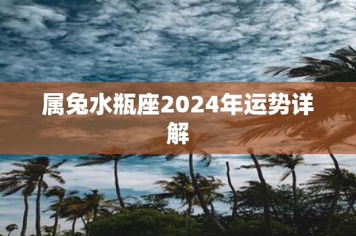 属兔水瓶座2025年运势详解