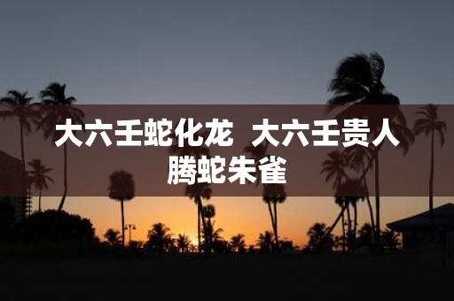 大六壬蛇化龙 大六壬贵人腾蛇朱雀 大六壬蛇化龙 大六壬贵人腾蛇朱雀