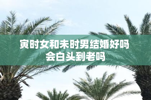 寅时女和未时男结婚好吗 会白头到老吗
