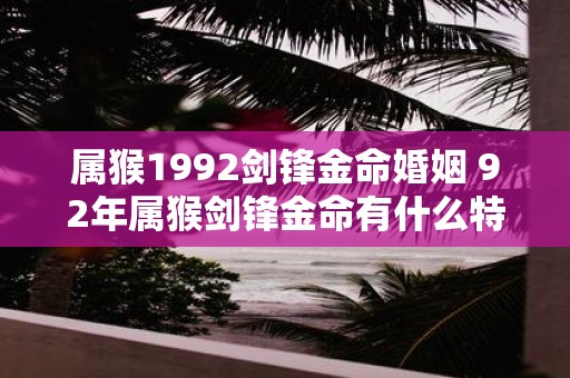 属猴1992剑锋金命婚姻 92年属猴剑锋金命有什么特点