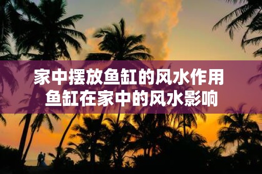 家中摆放鱼缸的风水作用 鱼缸在家中的风水影响