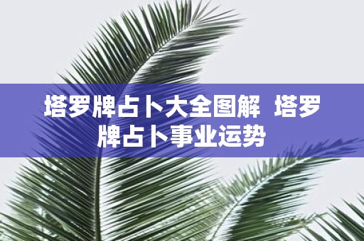 塔罗牌占卜大全图解 塔罗牌占卜事业运势