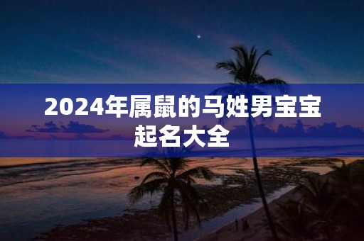 2025年属鼠的马姓男宝宝起名大全