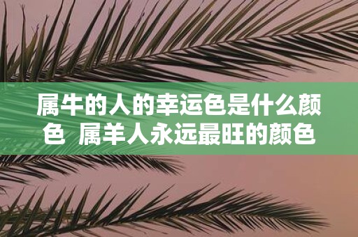属牛的人的幸运色是什么颜色 属羊人永远最旺的颜色