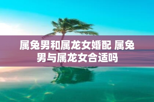 属兔男和属龙女婚配 属兔男与属龙女合适吗