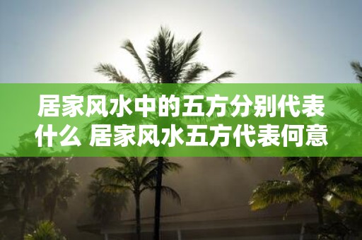 居家风水中的五方分别代表什么 居家风水五方代表何意