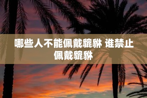 哪些人不能佩戴貔貅 谁禁止佩戴貔貅