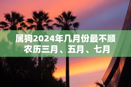 属狗2025年几月份最不顺 农历三月、五月、七月