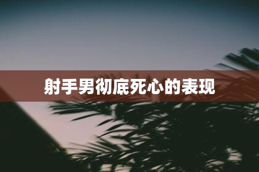 射手男彻底死心的表现