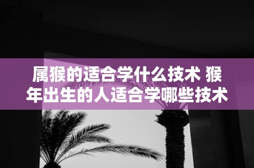属猴的适合学什么技术 猴年出生的人适合学哪些技术