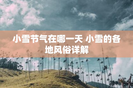 小雪节气在哪一天 小雪的各地风俗详解