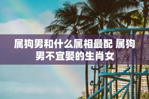 属狗男和什么属相最配 属狗男不宜娶的生肖女