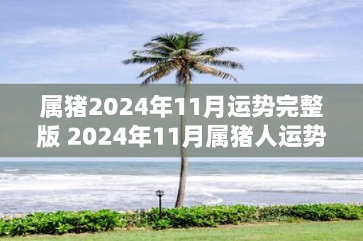 属猪2025年11月运势完整版 2025年11月属猪人运势运程详解