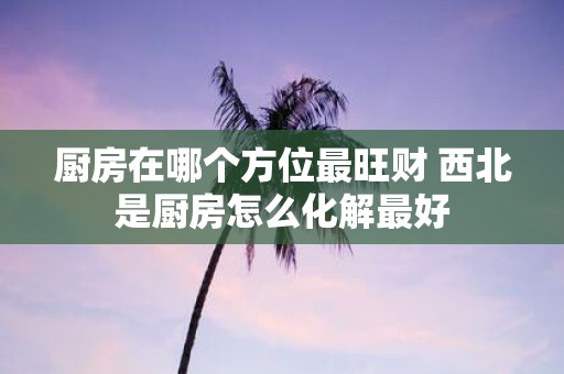 厨房在哪个方位最旺财 西北是厨房怎么化解最好