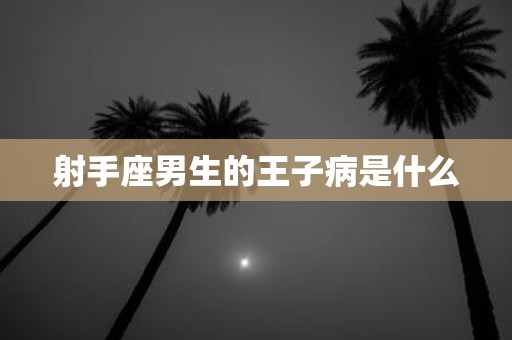 射手座男生的王子病是什么
