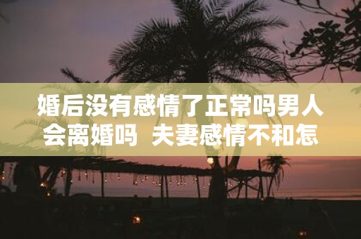婚后没有感情了正常吗男人会离婚吗 夫妻感情不和怎么离婚
