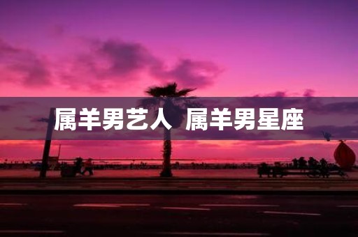 属羊男艺人 属羊男星座