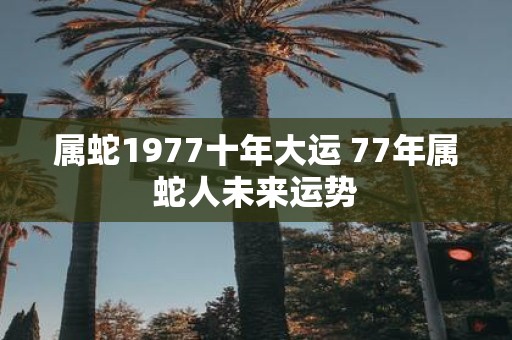 属蛇1977十年大运 77年属蛇人未来运势