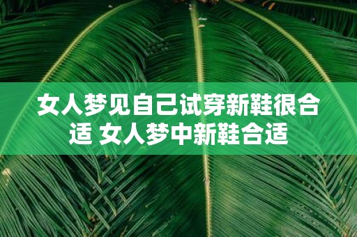 女人梦见自己试穿新鞋很合适 女人梦中新鞋合适