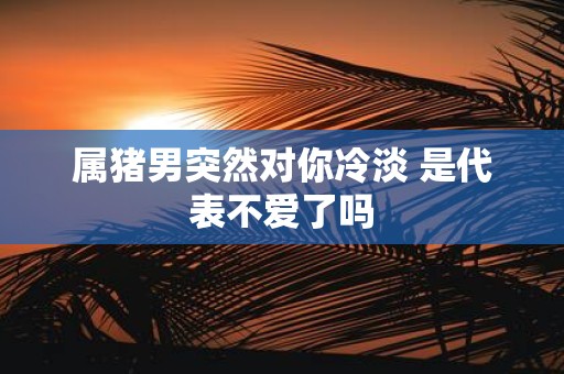 属猪男突然对你冷淡 是代表不爱了吗