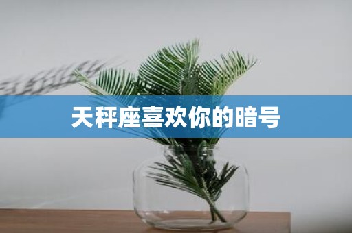 天秤座喜欢你的暗号